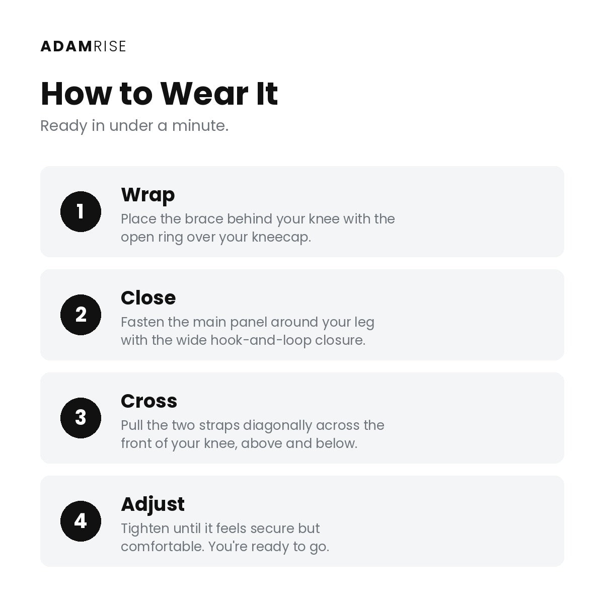 AdamRise Knee Brace with Side Spring Stabilizers